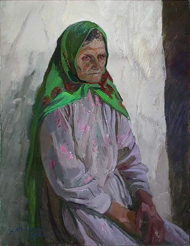  бабушка печка соцреализм портрет