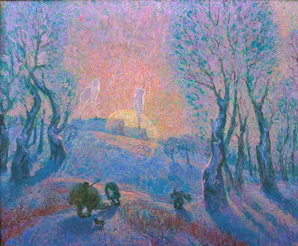  быт деревня рассвет зима