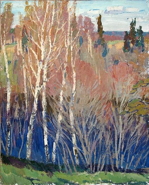  пейзаж весна березы