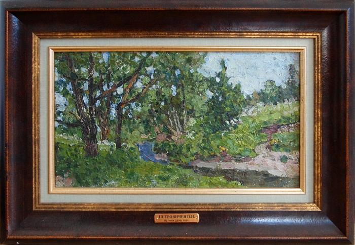  пейзаж антиквариат река лето импрессионизм