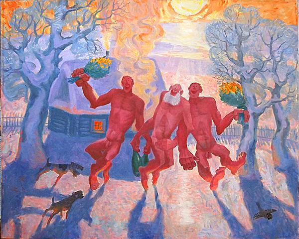  пьянка гулянка охотники собаки зима баня деревня