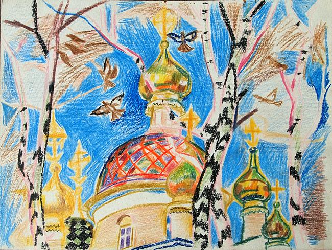  церковь храм Пасха купола весна